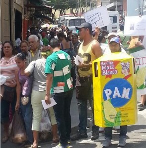En Cúa salieron a protestar por escasez de alimentos (Foto)