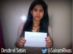 La foto de la estudiante Sairam Rivas desde el Sebin (Foto)