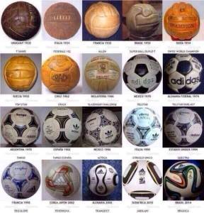 Evolución de los balones de los mundiales (Foto)