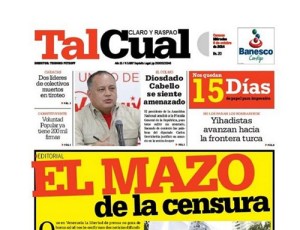 Diario Tal Cual tiene papel para circular por 15 días