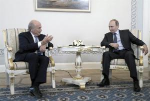 Putin recibe a Blatter antes del sorteo del Mundial de Rusia 2018