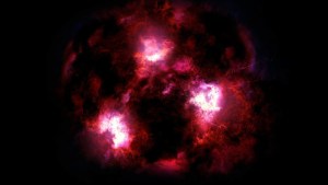 La Nasa captó una rara colisión de galaxias con forma de un rostro siniestro (FOTO)