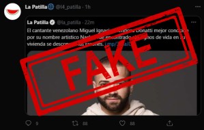 Aclaratoria: Cuenta falsa difunde fake news sobre Nacho