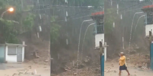 Fuertes lluvias provocaron deslizamiento de tierra en la carretera vieja Caracas – La Guaira (Video)