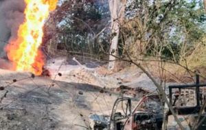 Un fallecido y otro herido dejó explosión en toma ilegal de gasoil en Yaracuy
