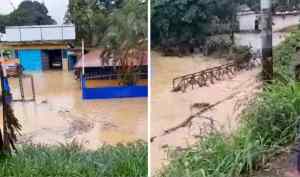 Temen que se alboroten las culebras: Lluvias desbordaron Caño Colorado en Los Guasimitos de Barinas