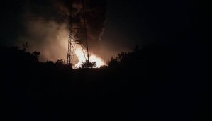 Siniestro en torres eléctricas generó apagón e incendio de gran magnitud en Zulia (VIDEO)