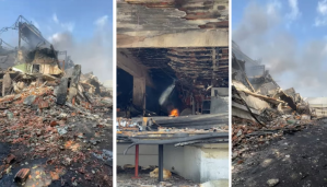 Escombros y destrucción: así está el edificio colapsado por el incendio en La California Sur este #30Abr (VIDEO)